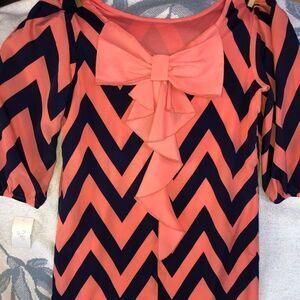 𝅺nwot Girls Size 12 Sequin Hearts Large Bow Dress